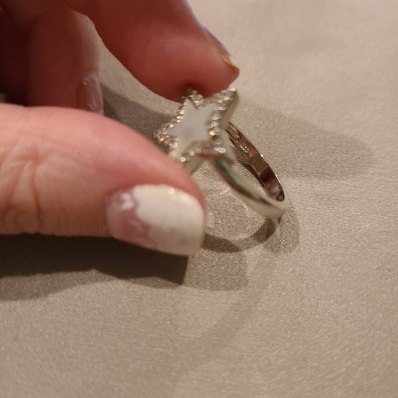 Mother of pearl sterling silver star ring - Picture 7 of 7